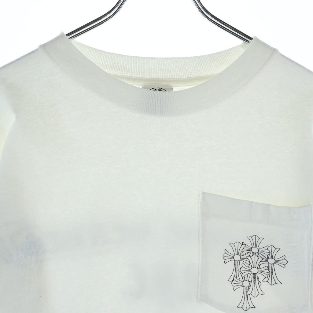 CHROME HEARTS(クロムハーツ) OLD L/S TEE NYC限定 セメタリークロス バックスクロールラベルプリント 長袖Tシャツカットソー