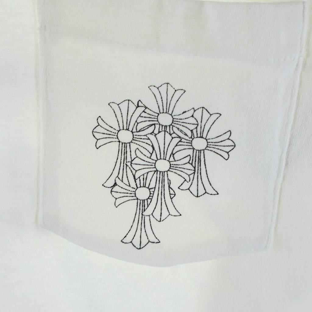 CHROME HEARTS(クロムハーツ) OLD L/S TEE NYC限定 セメタリークロス バックスクロールラベルプリント 長袖Tシャツカットソー