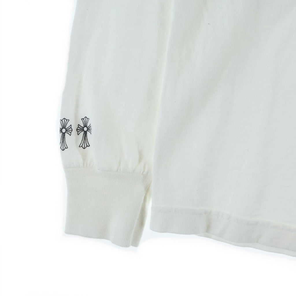 CHROME HEARTS(クロムハーツ) OLD L/S TEE NYC限定 セメタリークロス バックスクロールラベルプリント 長袖Tシャツカットソー