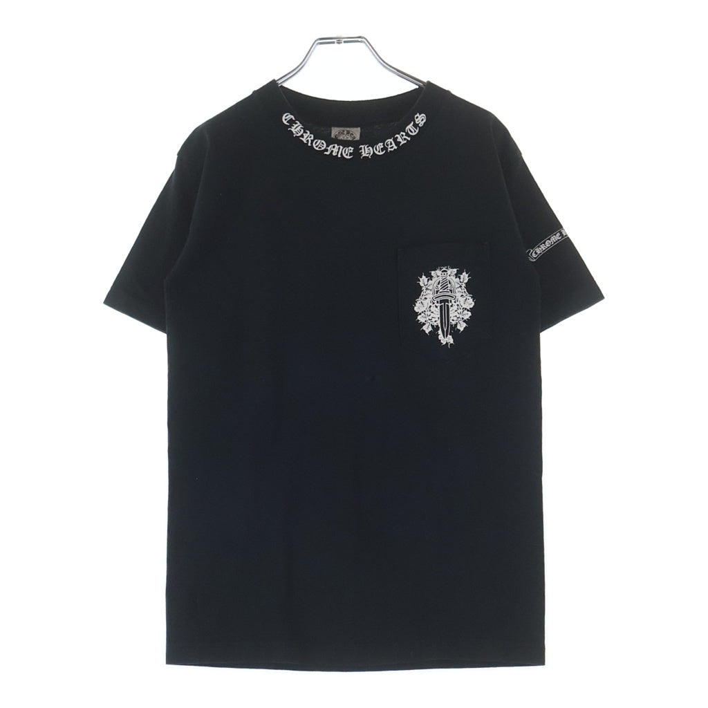 CHROME HEARTS(クロムハーツ) OLD ネックロゴ バックスクロールラベルプリント 半袖Tシャツカットソー