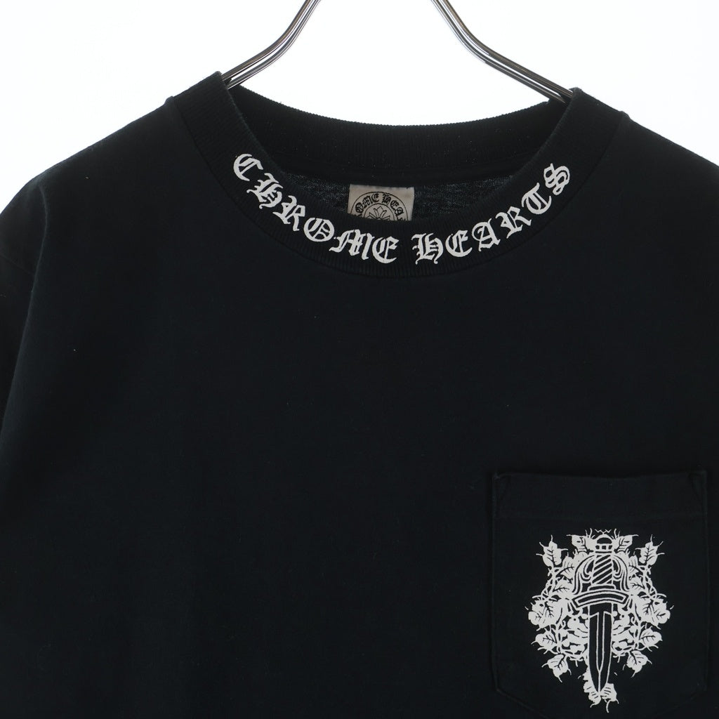 CHROME HEARTS(クロムハーツ) OLD ネックロゴ バックスクロールラベルプリント 半袖Tシャツカットソー