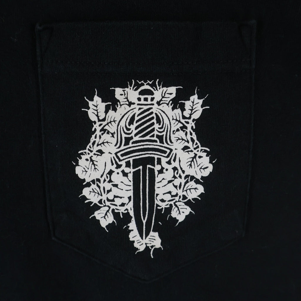 CHROME HEARTS(クロムハーツ) OLD ネックロゴ バックスクロールラベルプリント 半袖Tシャツカットソー
