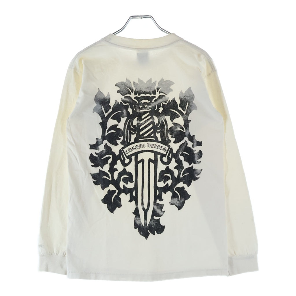 CHROME HEARTS(クロムハーツ) OLD ネックロゴ バックヴァインダガープリント 長袖Tシャツカットソー