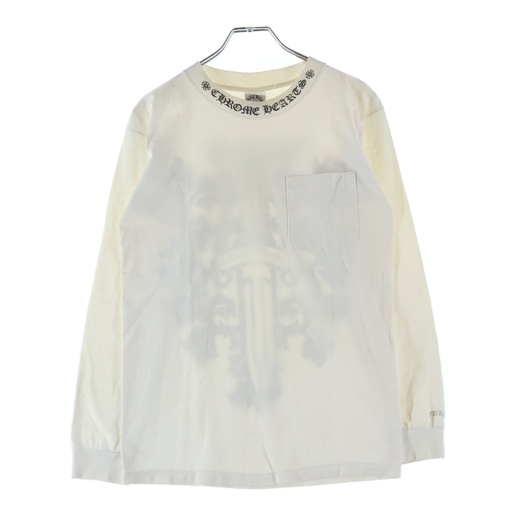 CHROME HEARTS(クロムハーツ) OLD ネックロゴ バックヴァインダガープリント 長袖Tシャツカットソー