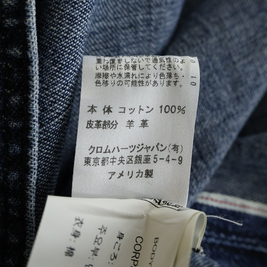 CHROME HEARTS(クロムハーツ) LAST BITE クロスボールボタンデニム長袖シャツ インディゴ