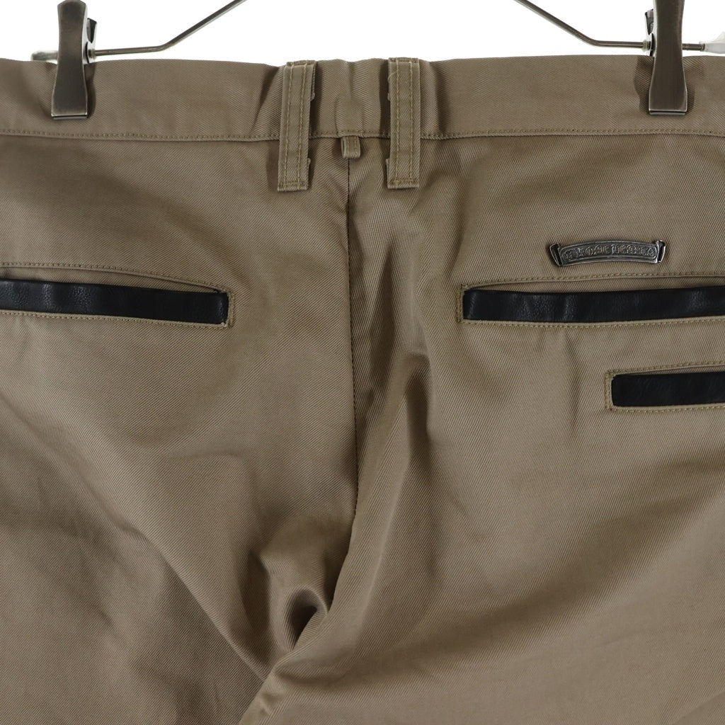 CHROME HEARTS(クロムハーツ) CHINOS クロスボールボタン レザー切替