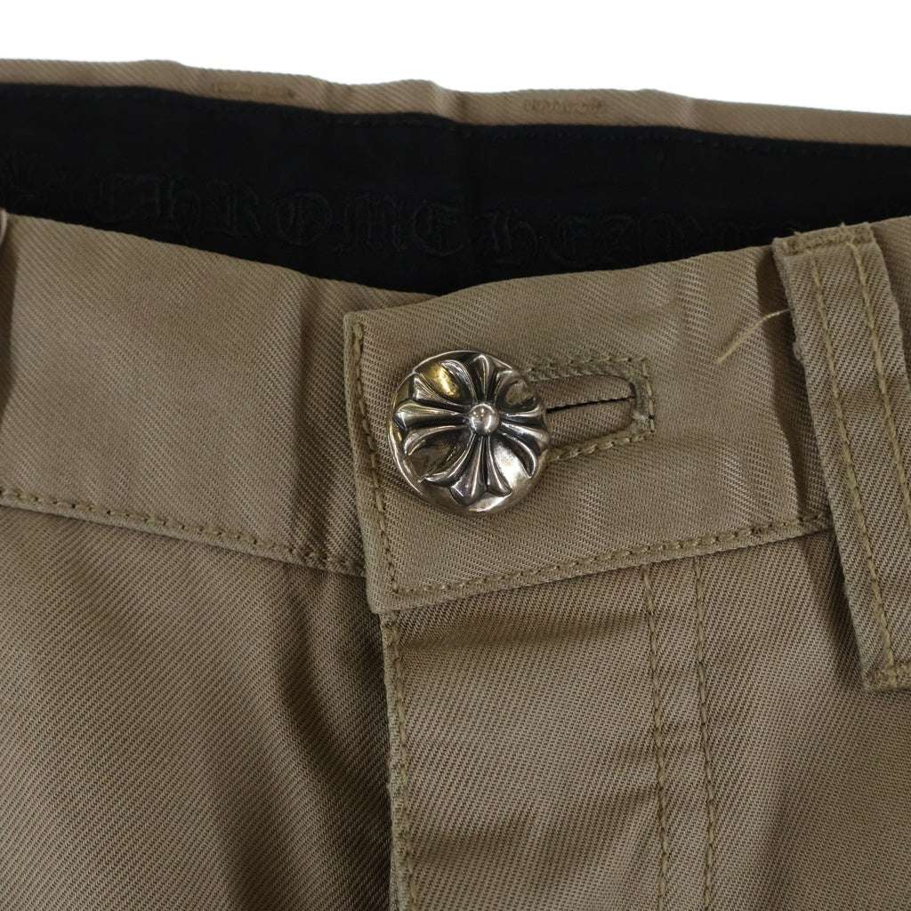 CHROME HEARTS(クロムハーツ) CHINOS クロスボールボタン レザー切替