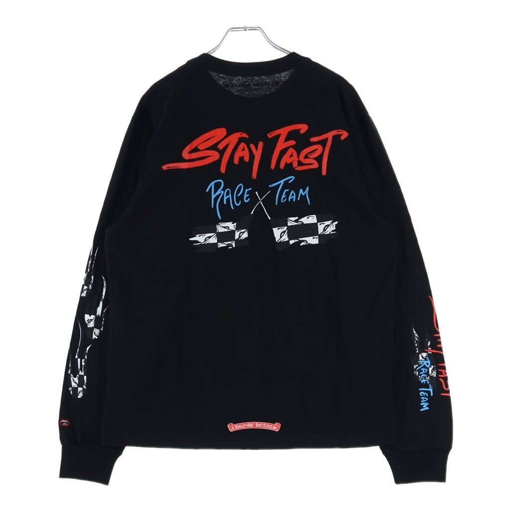 CHROME HEARTS(クロムハーツ) MATTY BOY PPO STAY FAST RACE TEAM L/S TEE マッティボーイ 長袖Tシャツ カットソー ブラック