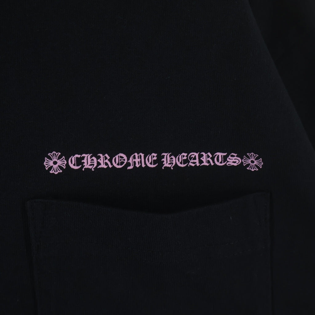 CHROME HEARTS(クロムハーツ) ×MATTY BOY USA マッティボーイ チョンパー刺繍 USA アーチロゴ 半袖Tシャツ カットソー ブラック/ピンク