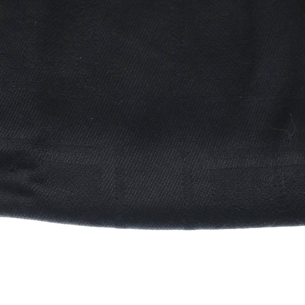 CHROME HEARTS(クロムハーツ) CH PLS SCARF CH プラス 総柄ジャガード シルク混 ウール フリンジ ストール スカーフ マフラー ブラック