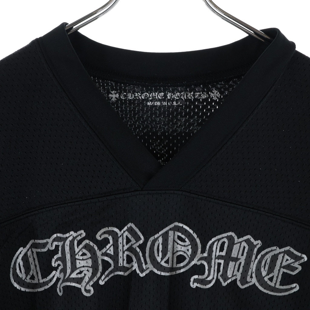 CHROME HEARTS(クロムハーツ) MESH WARM UP JERSEY メッシュ バーシティー ジャージー CHプリントメッシュ 半袖Tシャツカットソー ブラック