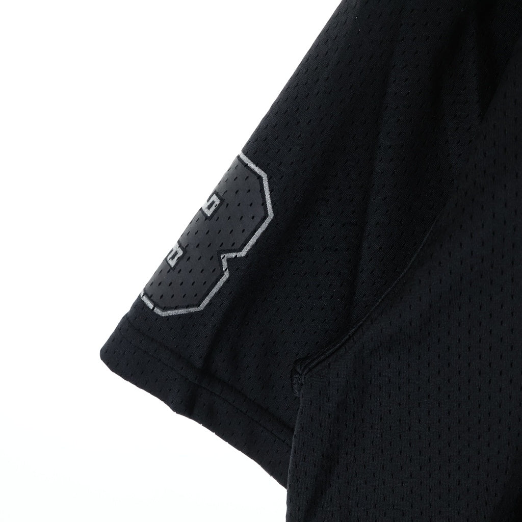 CHROME HEARTS(クロムハーツ) MESH WARM UP JERSEY メッシュ バーシティー ジャージー CHプリントメッシュ 半袖Tシャツカットソー ブラック
