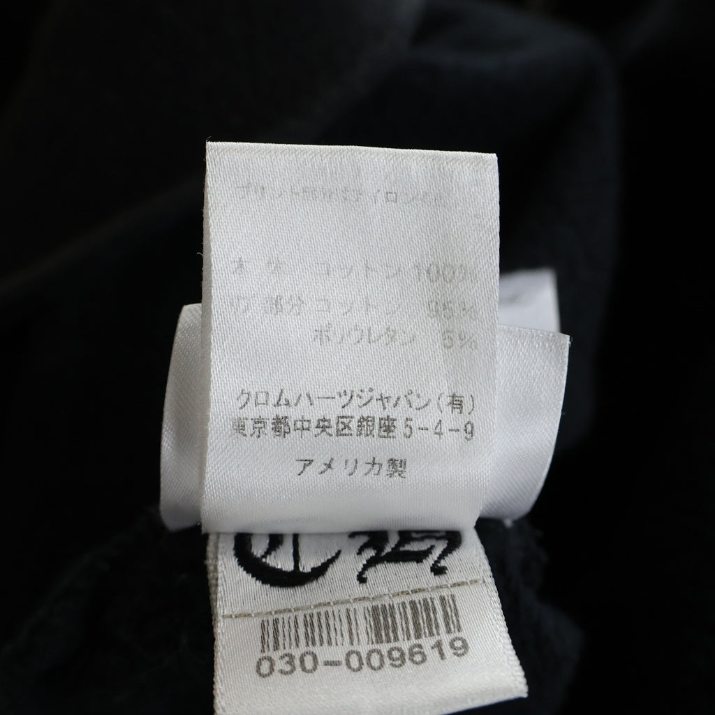 CHROME HEARTS(クロムハーツ) SWTSHRT PLVR 袖フローラル バックホースシュープリント スウェット プルオーバーパーカー ブラック