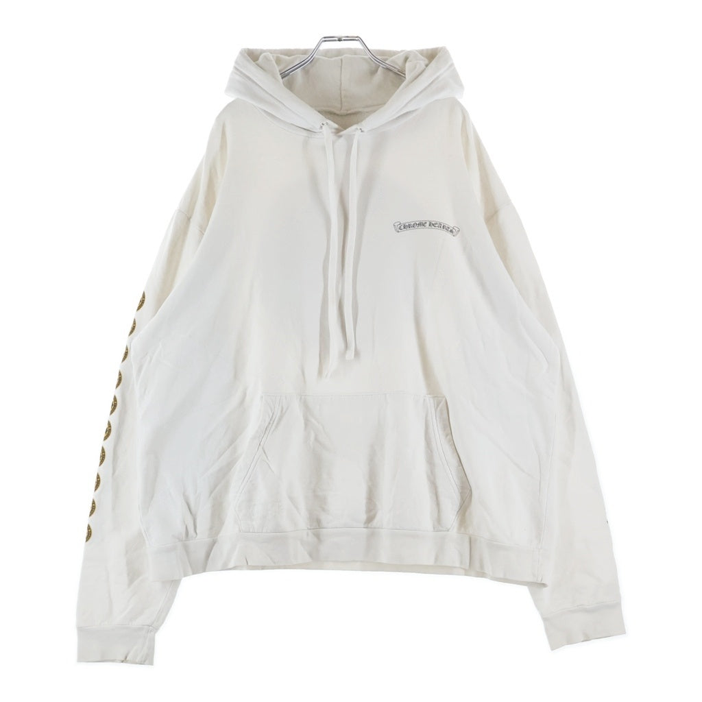 CHROME HEARTS(クロムハーツ) SWTSHRT HD PLVR CHプラスプリント プルオーバースウェットパーカー フーディー ホワイト