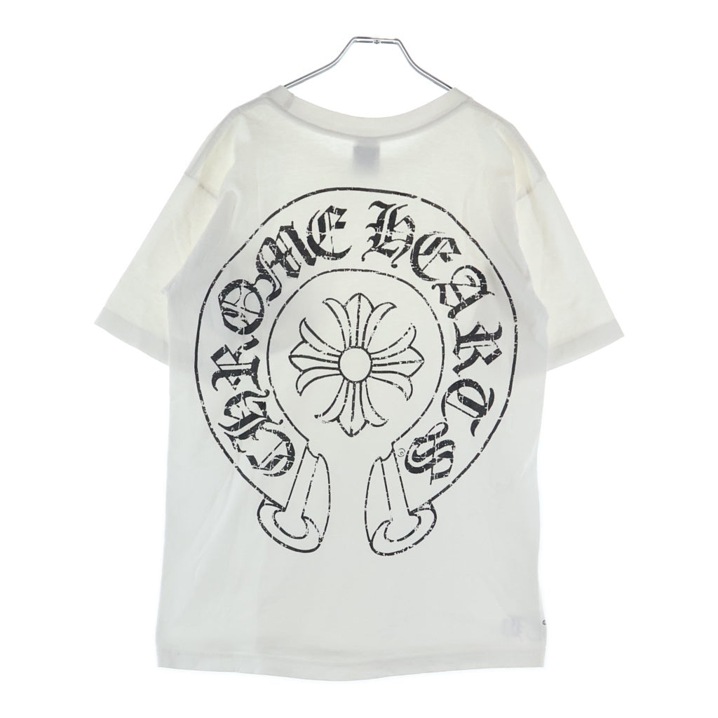 CHROME HEARTS(クロムハーツ) OLD CHプラス バックホースシュープリント半袖Tシャツカットソー
