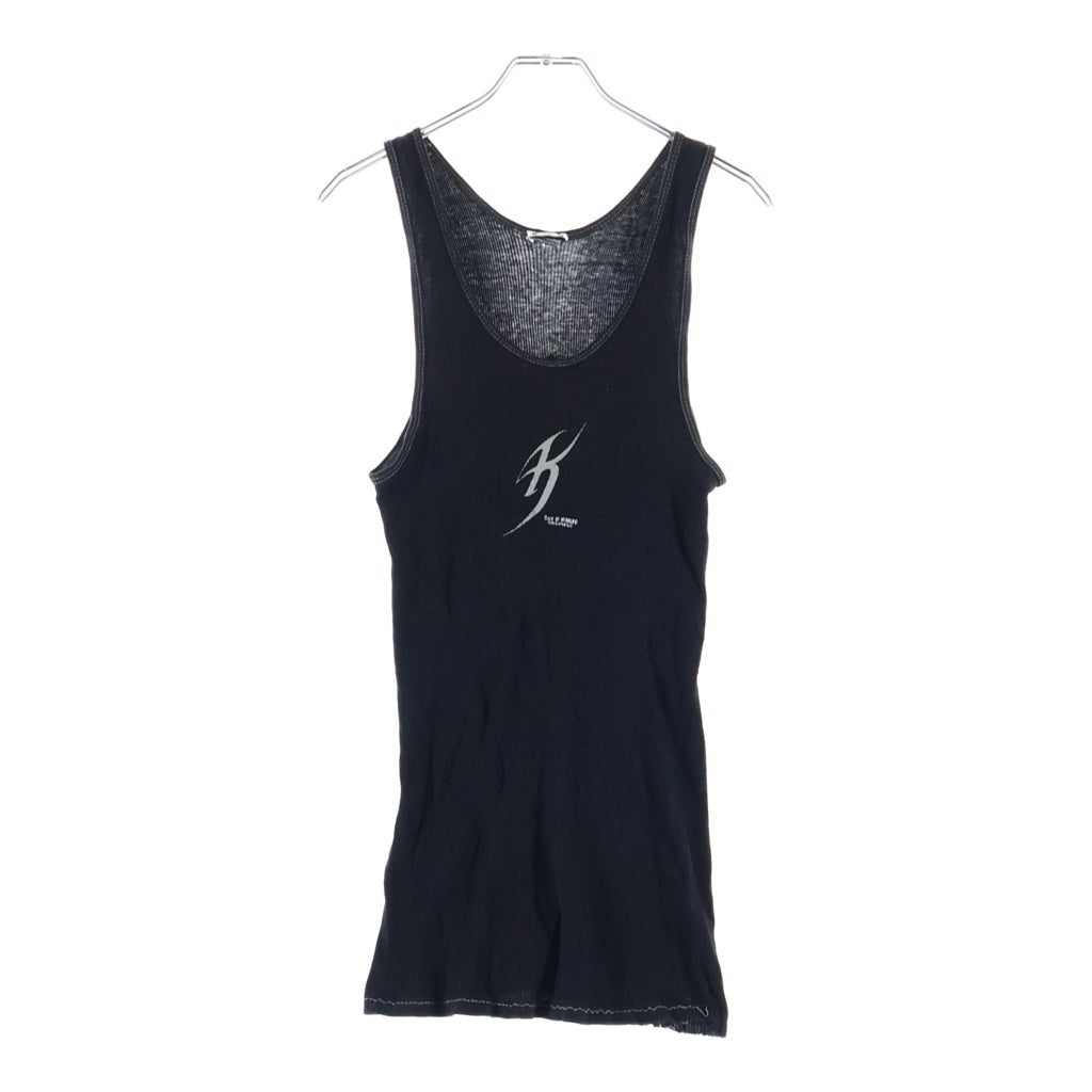 CHROME HEARTS(クロムハーツ) ×KYOSUKE HIMURO OLD 15th Anniversary ×氷室京介 オールド 15周年記念 バックロゴクロスプリント タンクトップ ブラック