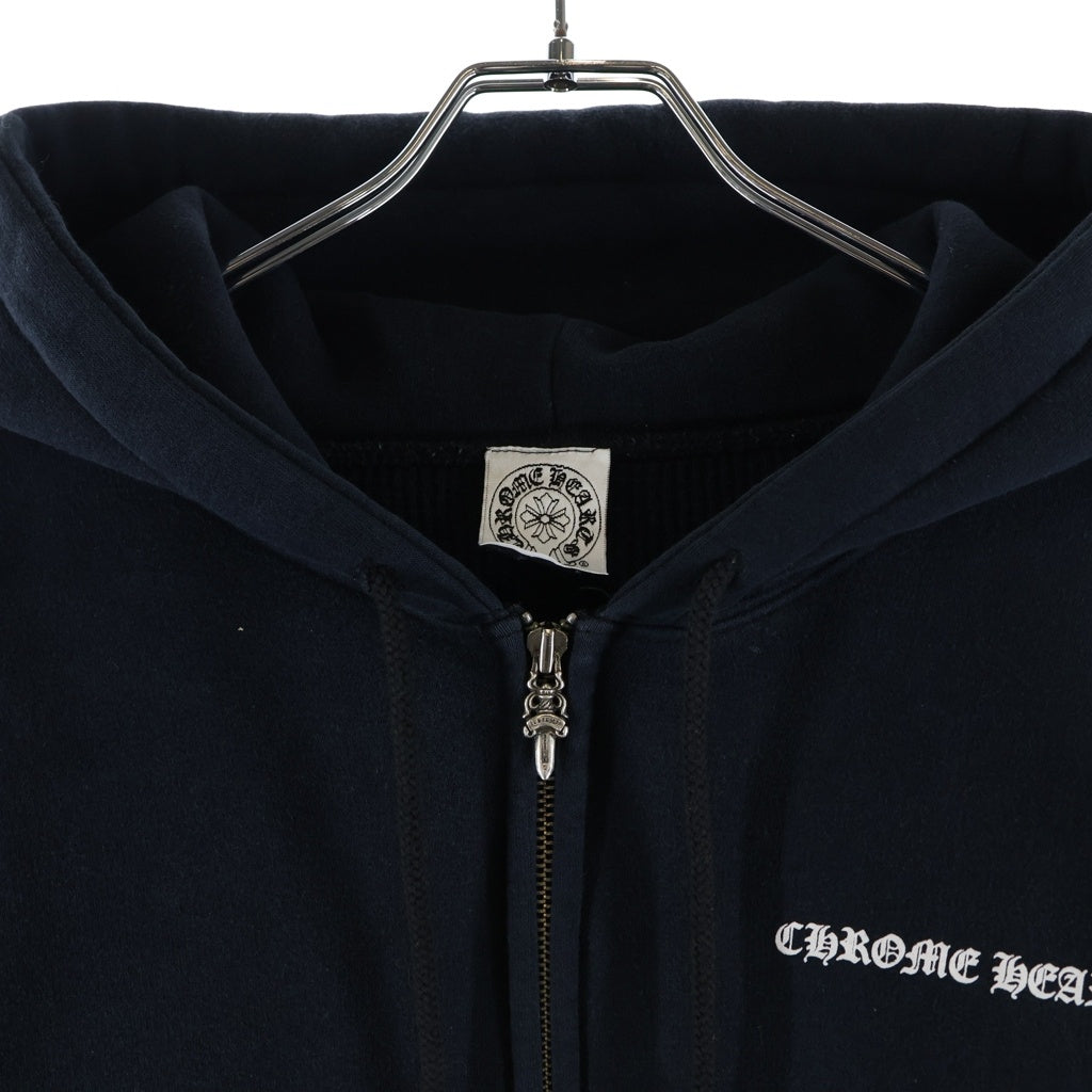 CHROME HEARTS(クロムハーツ) OLD CHプラス 裏地サーマル ダガージップスウェットパーカー フーディ ブラック