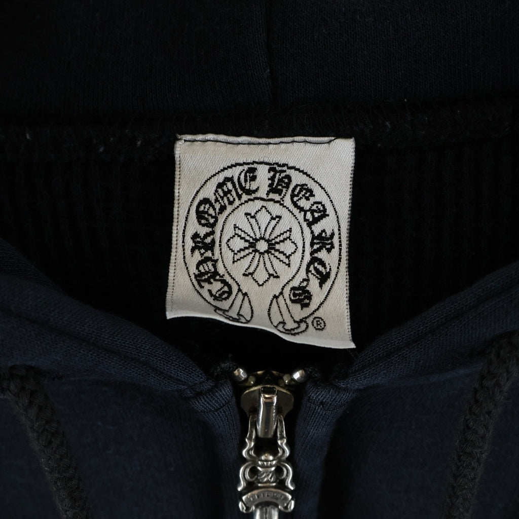 CHROME HEARTS(クロムハーツ) OLD CHプラス 裏地サーマル ダガージップスウェットパーカー フーディ ブラック