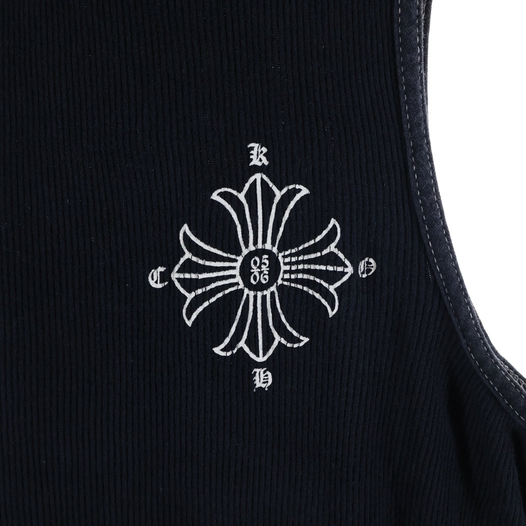 CHROME HEARTS(クロムハーツ) × KYOSUKE HIMURO 氷室京介 15th Anniversary Special LIVE プリントリブタンクトップ ノースリーブ ブラック