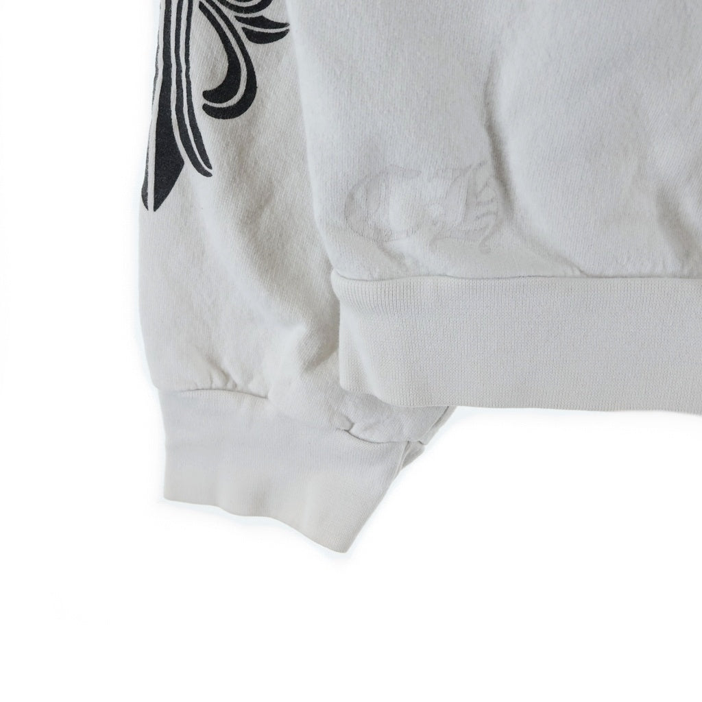 CHROME HEARTS(クロムハーツ) Vine Dagger SWTSHRT ヴァインダガー アームフローラル クルーネックスウェットシャツ ホワイト