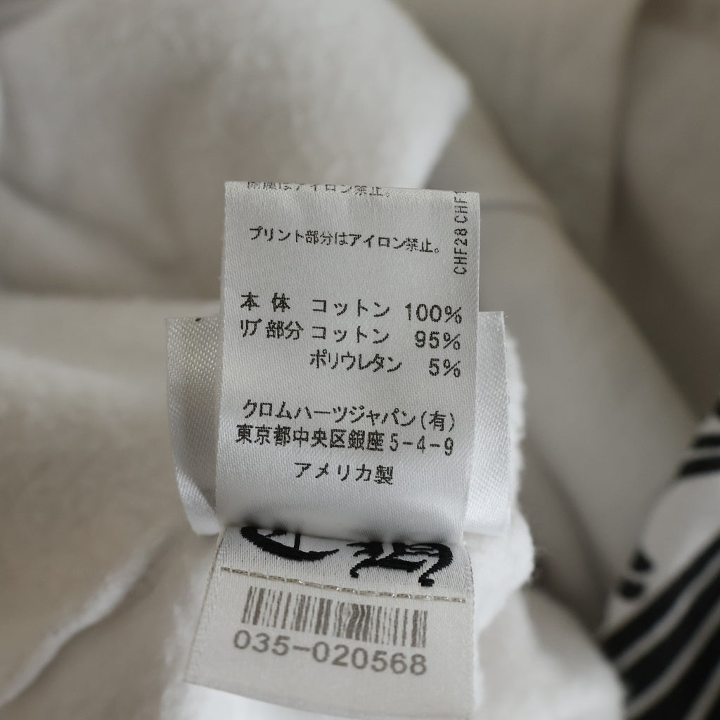 CHROME HEARTS(クロムハーツ) SWTSHRT PLVR 袖フローラル バックホースシュープリント スウェット プルオーバーパーカー