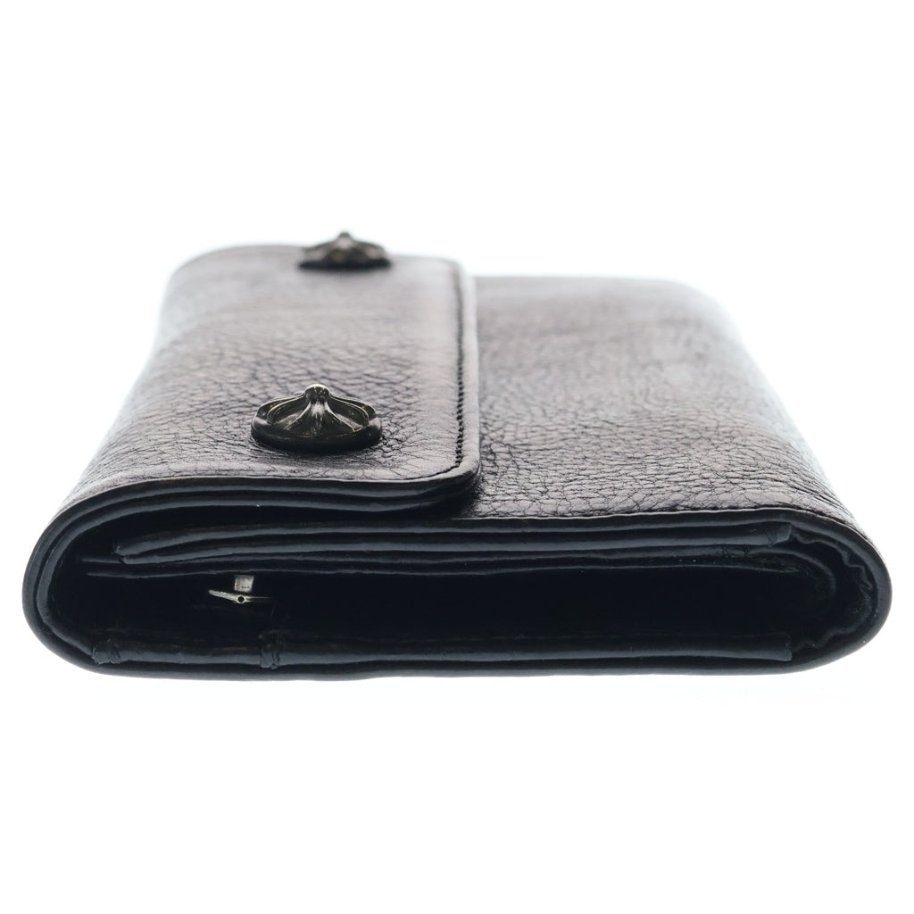 CHROME HEARTS(クロムハーツ) WAVE ウェーブ レザーウォレット 財布 ブラックBCA375