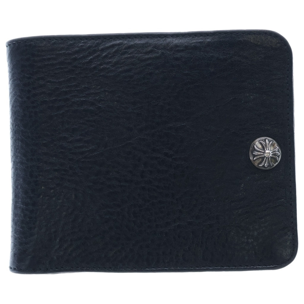 CHROME HEARTS(クロムハーツ) 1SNAP 1スナップ クロス ボールボタン レザーウォレット 財布 ブラック BCA361