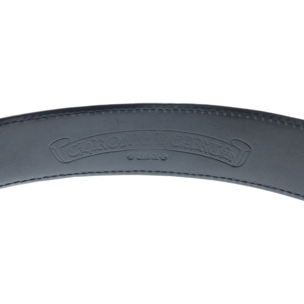 CHROME HEARTS(クロムハーツ) 1.5 STRAP 1.5inchスクロールレーベルリベッツ レザーベルト