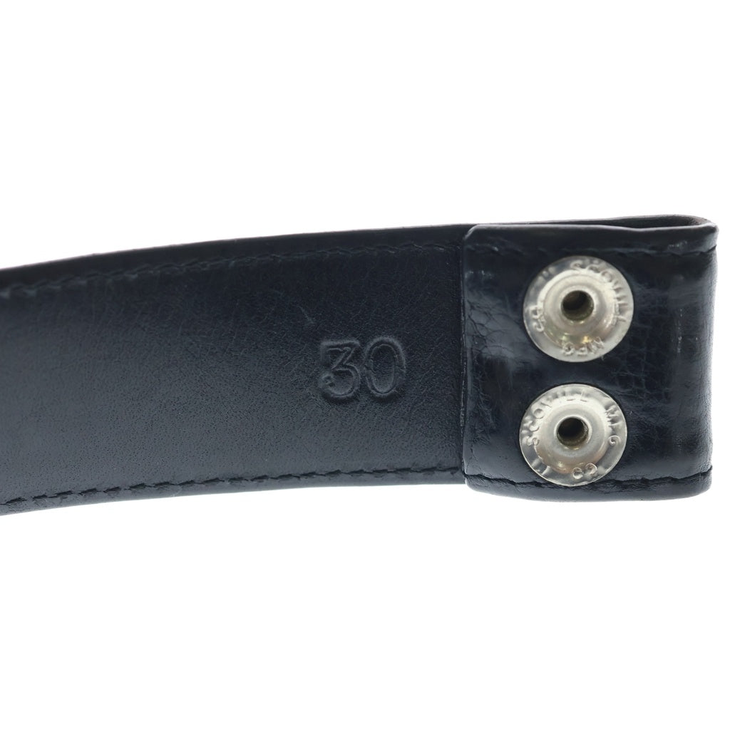 CHROME HEARTS(クロムハーツ) 1.5 STRAP 1.5inchスクロールレーベルリベッツ レザーベルト