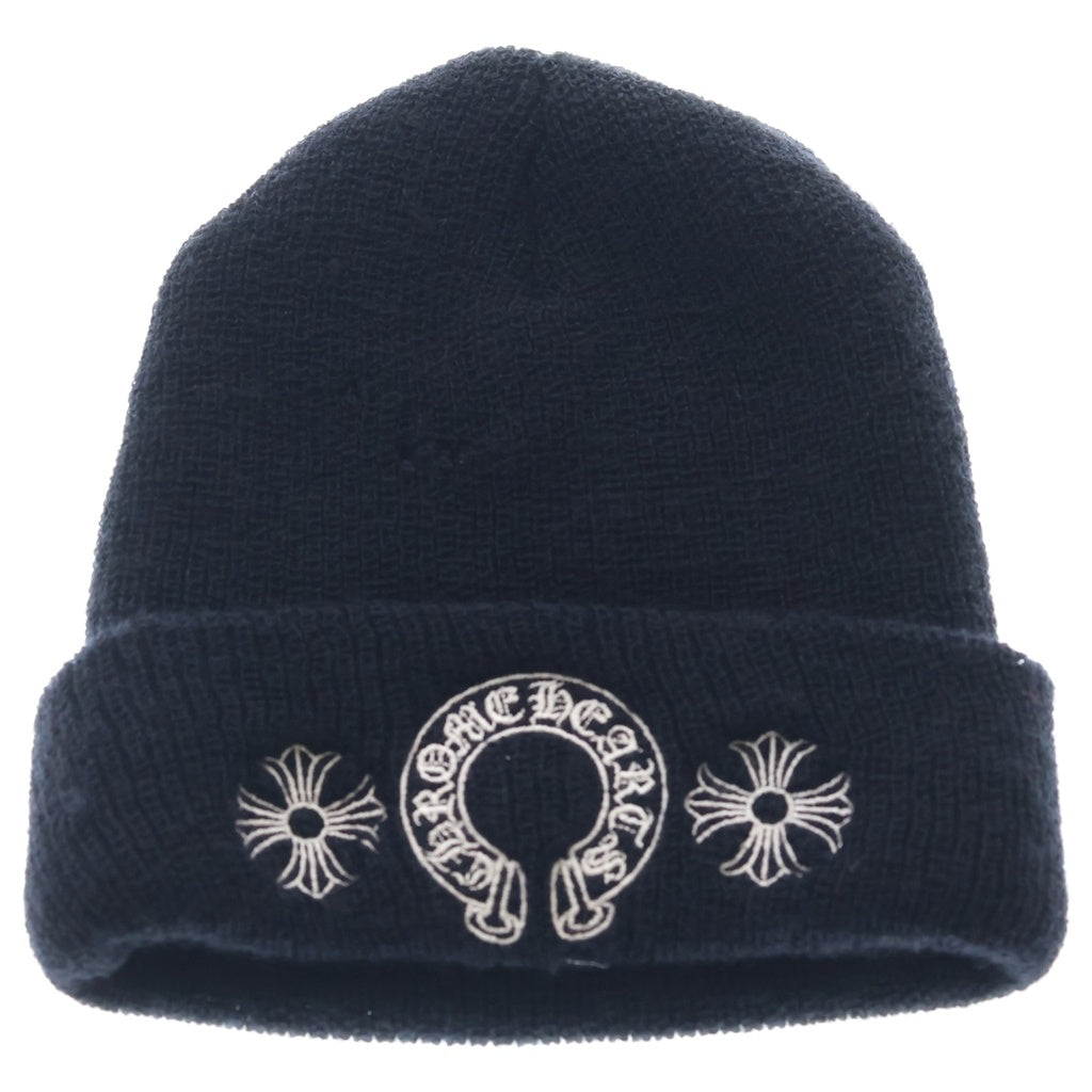 CHROME HEARTS(クロムハーツ) WOOL WATCH CAP CHプラス ホースシューニットキャップ ビーニー帽子 ブラック