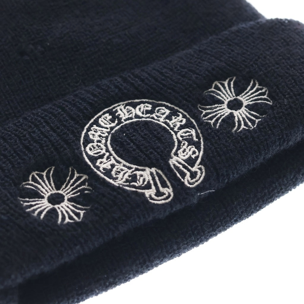 CHROME HEARTS(クロムハーツ) WOOL WATCH CAP CHプラス ホースシューニットキャップ ビーニー帽子 ブラック