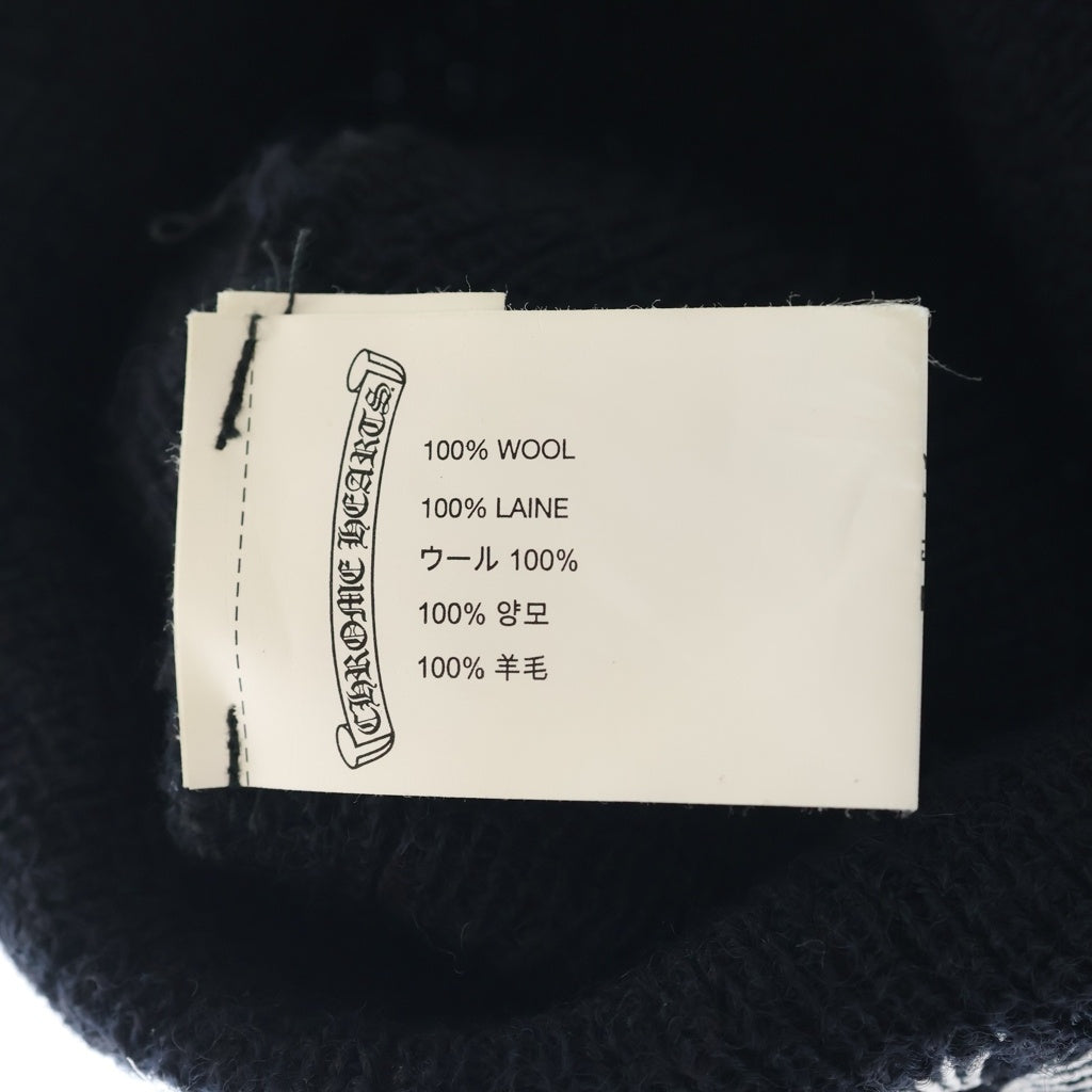 CHROME HEARTS(クロムハーツ) WOOL WATCH CAP CHプラス ホースシューニットキャップ ビーニー帽子 ブラック