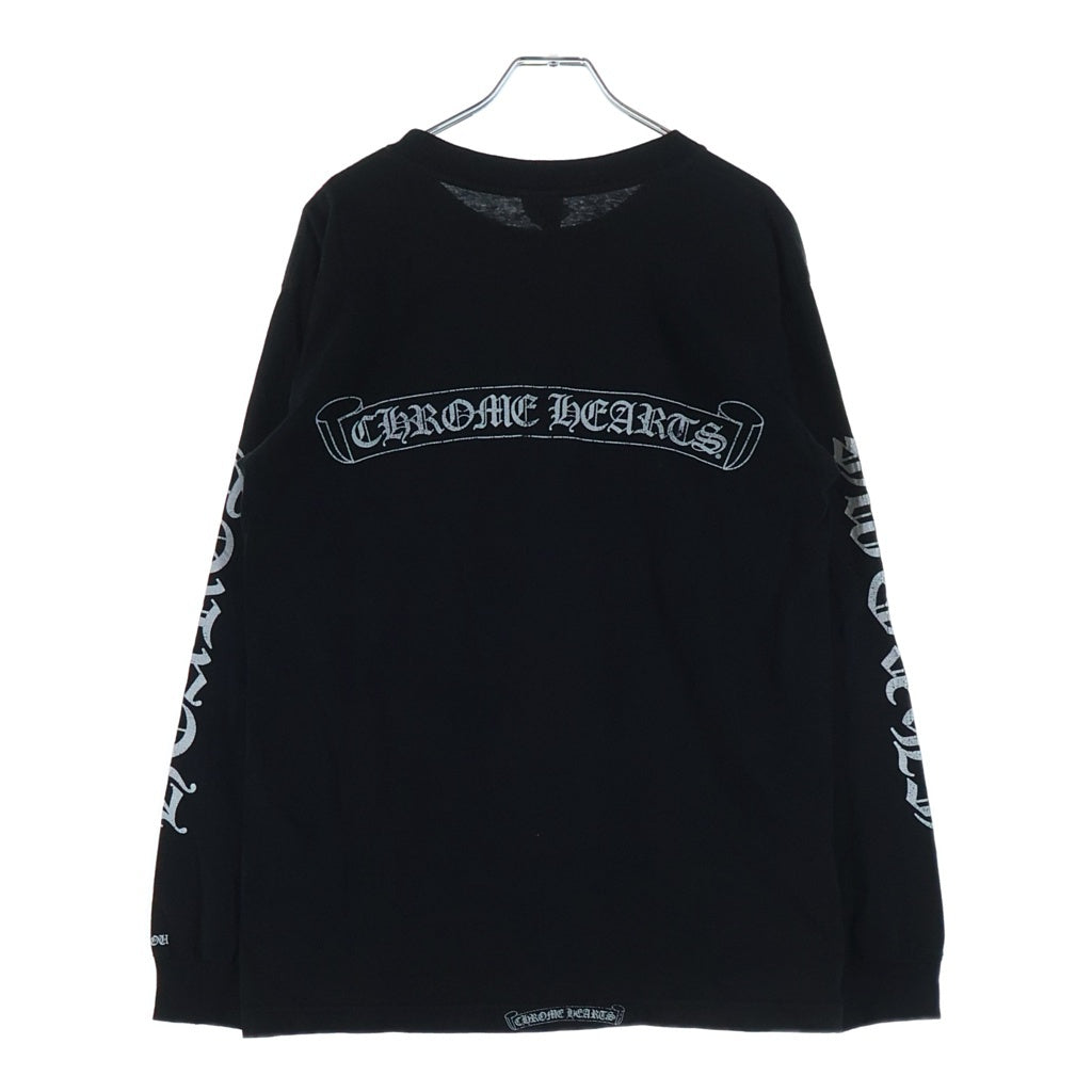 CHROME HEARTS(クロムハーツ) OLD L/S オールド 袖英字バックスクロールラベルプリント 長袖Tシャツカットソー