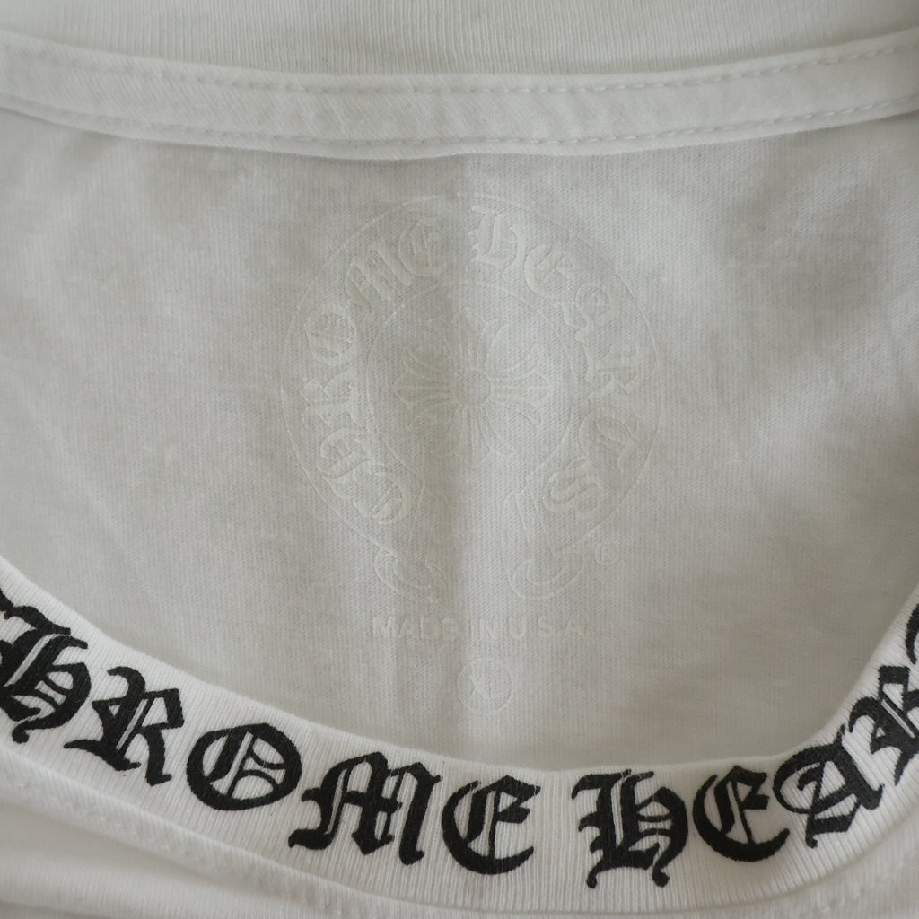 CHROME HEARTS(クロムハーツ) CH T-SHIRT ネックロゴ 半袖Tシャツ ホワイト