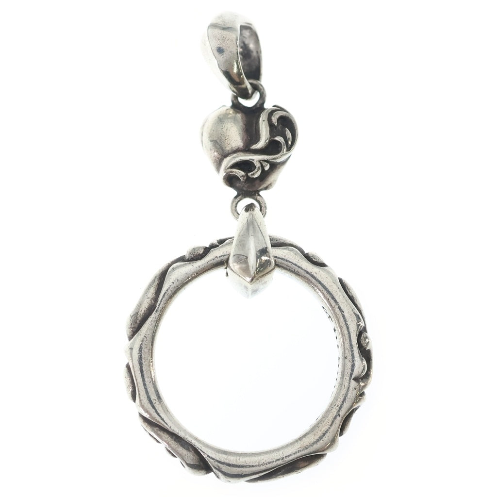CHROME HEARTS(クロムハーツ) EWLP SCRL アイウェアループ wハートチャームシルバーネックレストップ