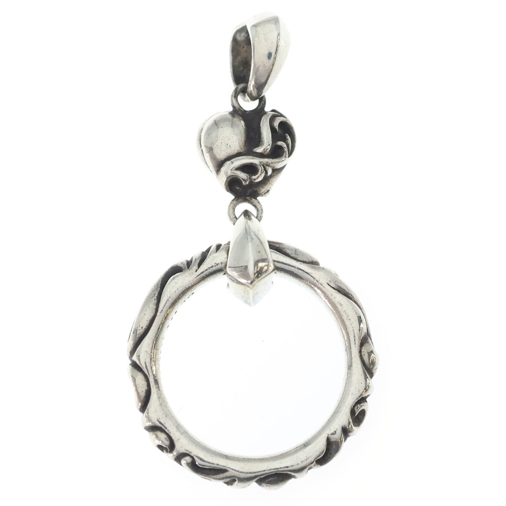 CHROME HEARTS(クロムハーツ) EWLP SCRL アイウェアループ wハートチャームシルバーネックレストップ