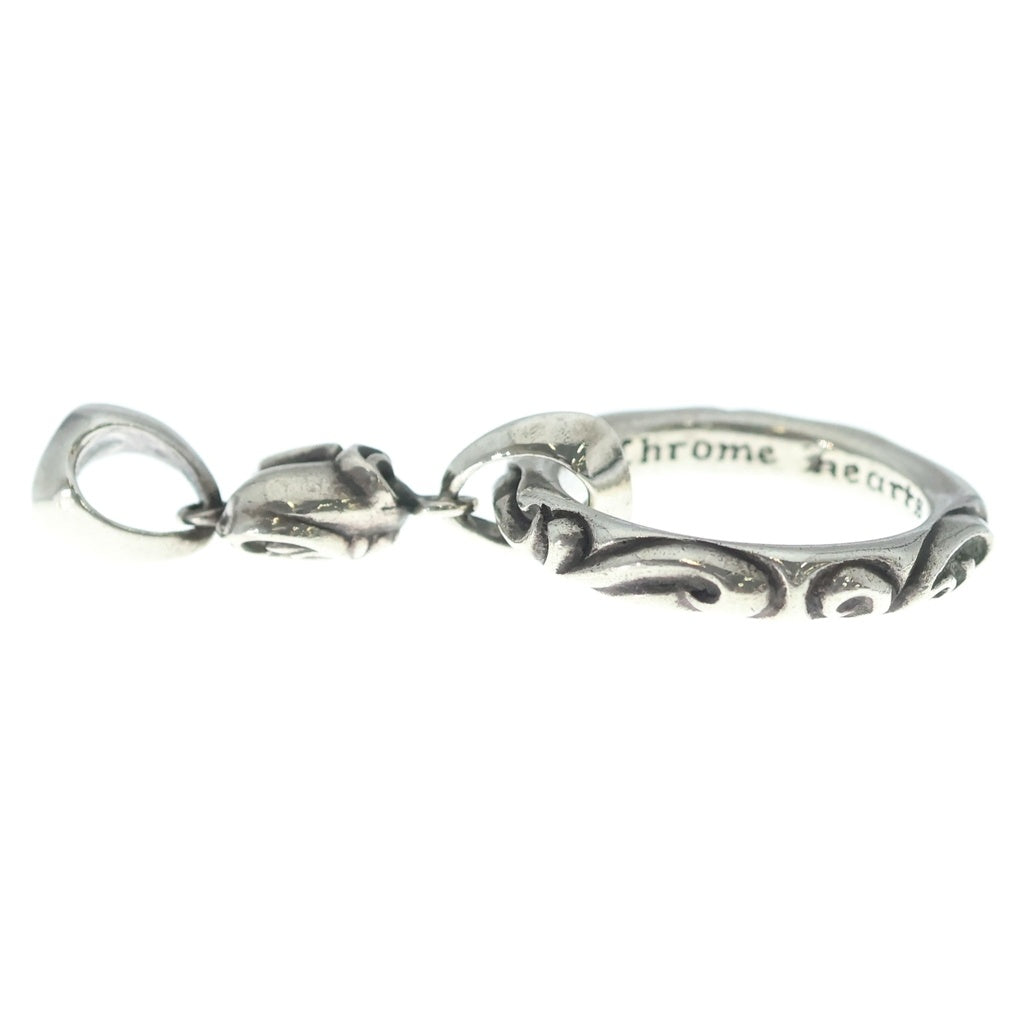 CHROME HEARTS(クロムハーツ) EWLP SCRL アイウェアループ wハートチャームシルバーネックレストップ