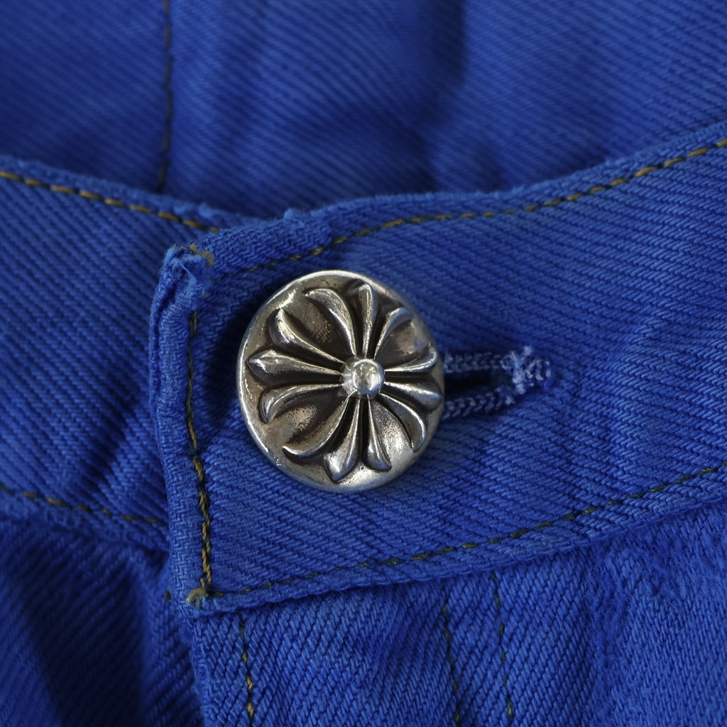 CHROME HEARTS(クロムハーツ) U VNTG JEAN BLU RED TAB クロスパッチ付きウォッシュド501デニムパンツ