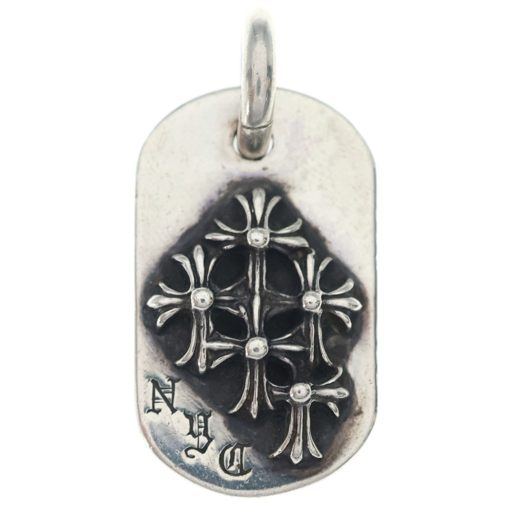 CHROME HEARTS(クロムハーツ) RAISED DOGTAG レイズドドッグタグ NYC限定 ネックレストップ シルバー