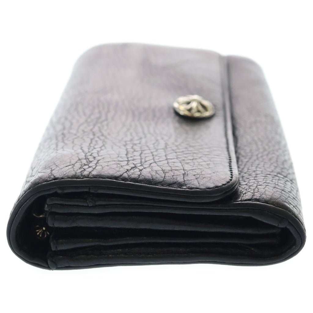 CHROME HEARTS(クロムハーツ) JUDY CROSS BALL ジュディ クロス ボール ボタン レザーウォレット 長財布 ブラック BCA366