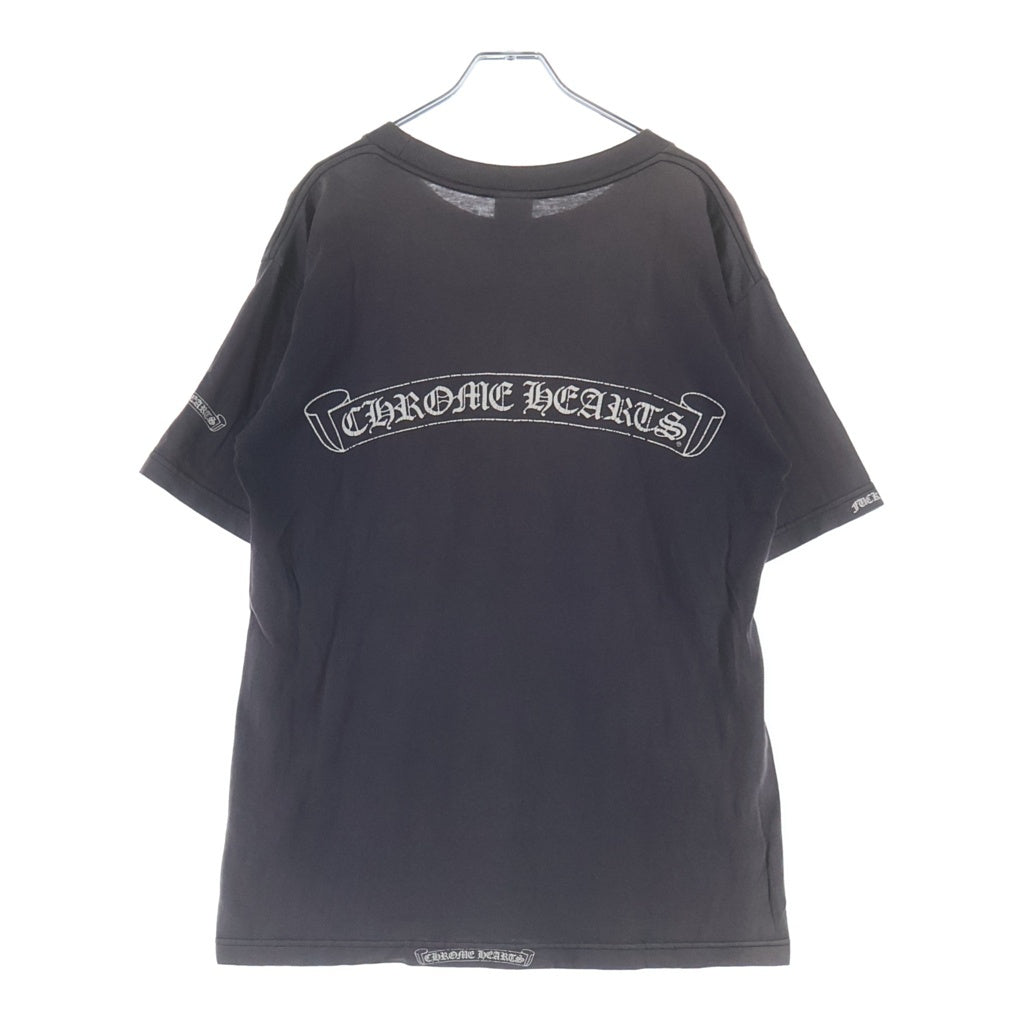 CHROME HEARTS(クロムハーツ) OLD ネックロゴ ヴァインダガーバックスクロールラベルプリント 半袖Tシャツカットソー