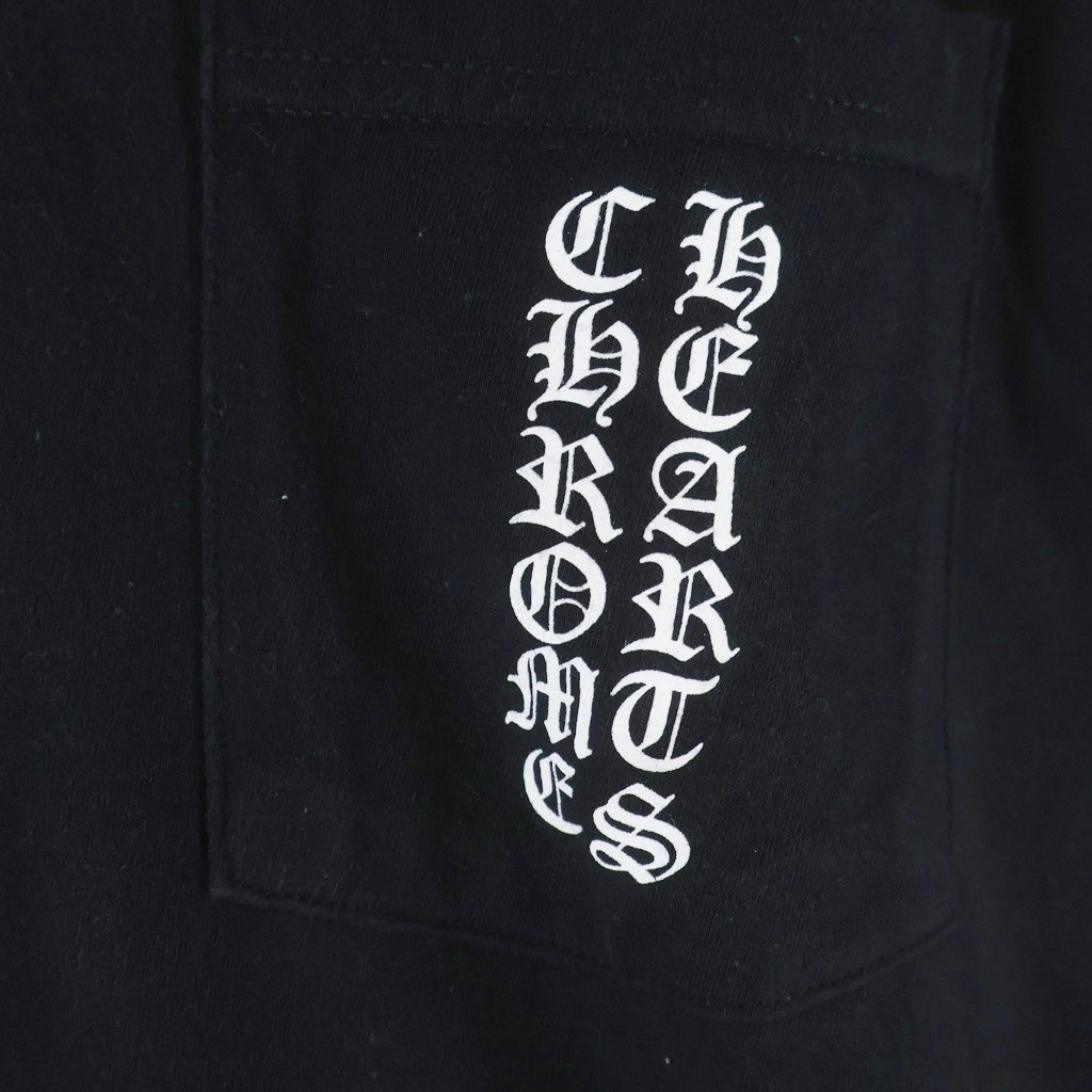 CHROME HEARTS(クロムハーツ) SCRL CEM CRS TEE バックスクロールラベル セメタリークロス プリント 半袖Tシャツ カットソー ブラック