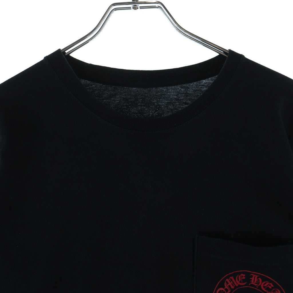 CHROME HEARTS(クロムハーツ) CEM CRS TEE バックホースシュー セメタリークロス プリント 長袖Tシャツ カットソー ブラック/レッド