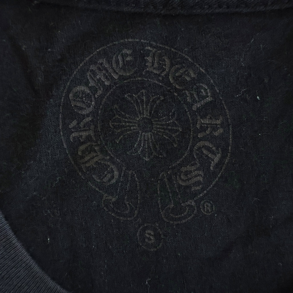 CHROME HEARTS(クロムハーツ) CEM CRS TEE バックホースシュー セメタリークロス プリント 長袖Tシャツ カットソー ブラック/レッド
