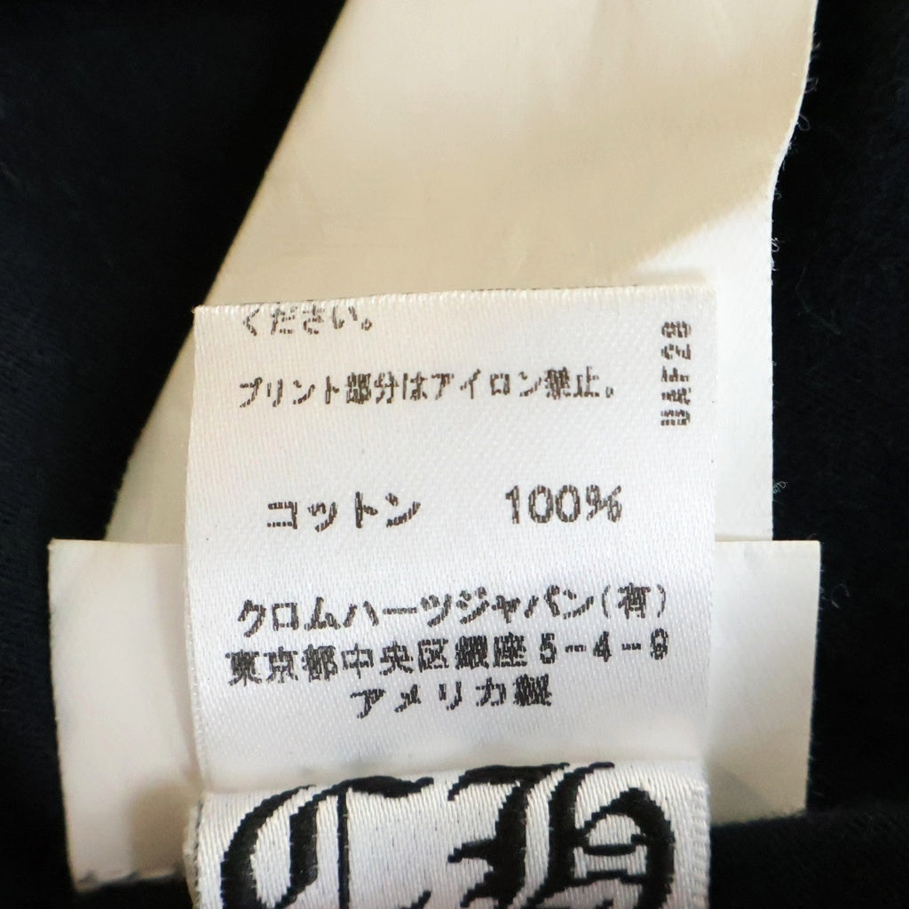 CHROME HEARTS(クロムハーツ) CEM CRS TEE バックホースシュー セメタリークロス プリント 長袖Tシャツ カットソー ブラック/レッド