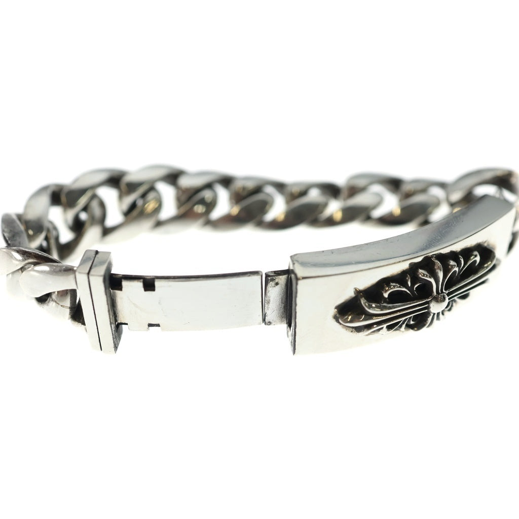 CHROME HEARTS(クロムハーツ) ID FLORAL CRS フローラルクロスIDクラシックリンク ブレスレット 11LINK シルバー BCA164
