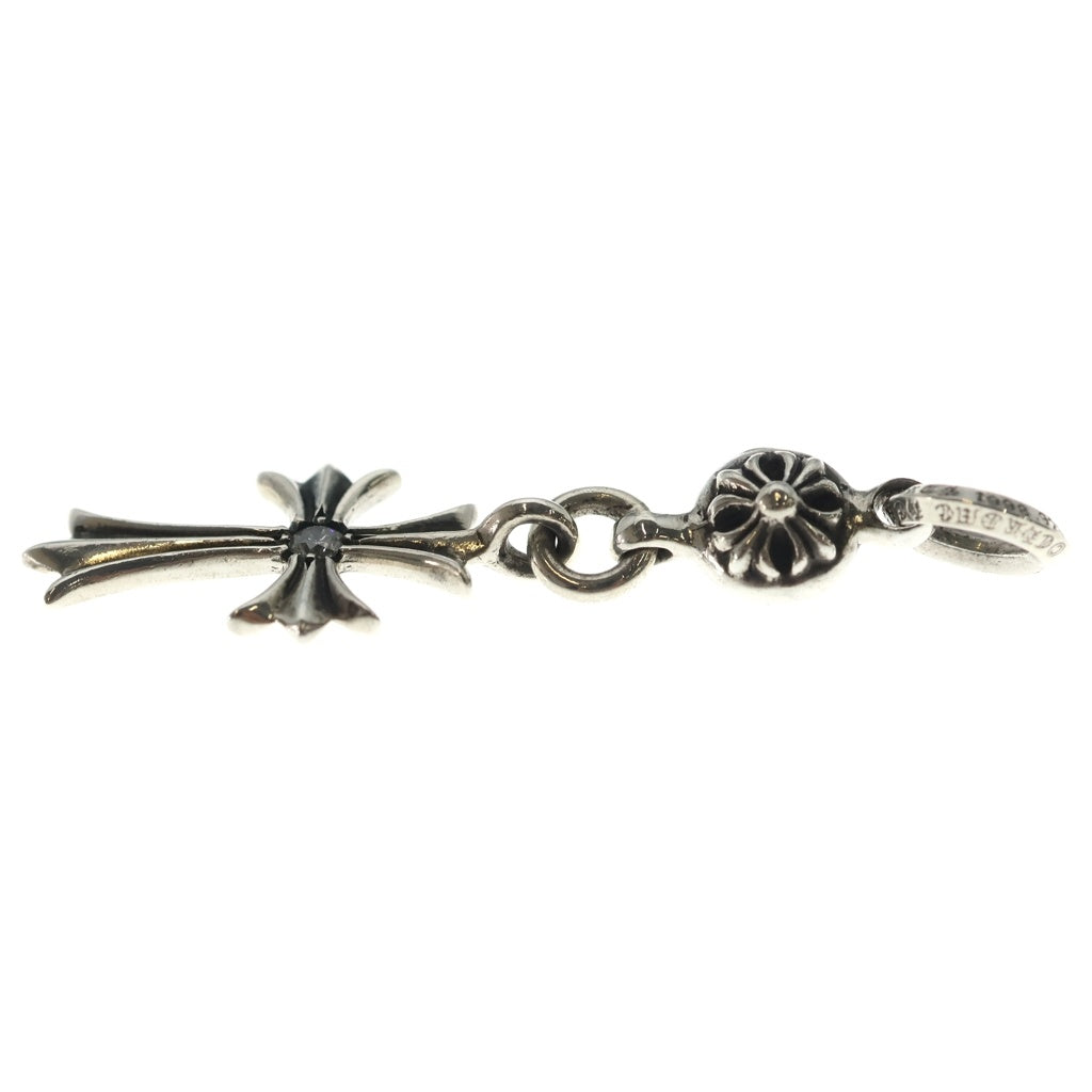 CHROME HEARTS(クロムハーツ) 1B TNY CH CRS 1DIA 1ボールタイニーCHクロス 1ダイヤ チャーム シルバーネックレストップ