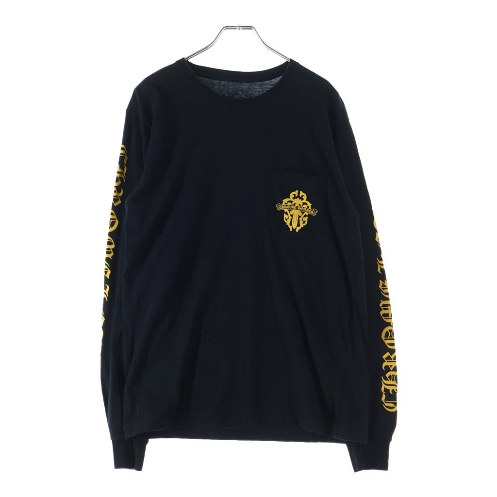 CHROME HEARTS(クロムハーツ) VINE DAGGER L/S TEE ヴァインダガー袖英字ロゴプリント 長袖Tシャツカットソー