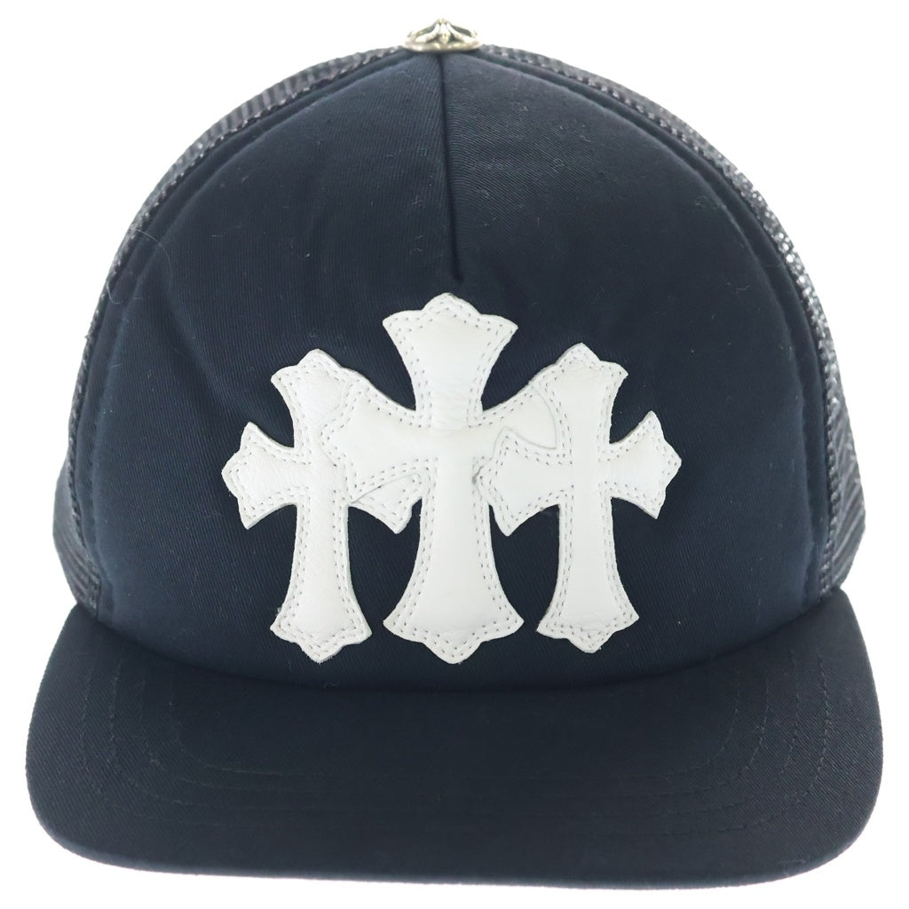 CHROME HEARTS(クロムハーツ) TRUCKER CAP トラッカーキャップ 3セメタリーレザーパッチメッシュキャップ