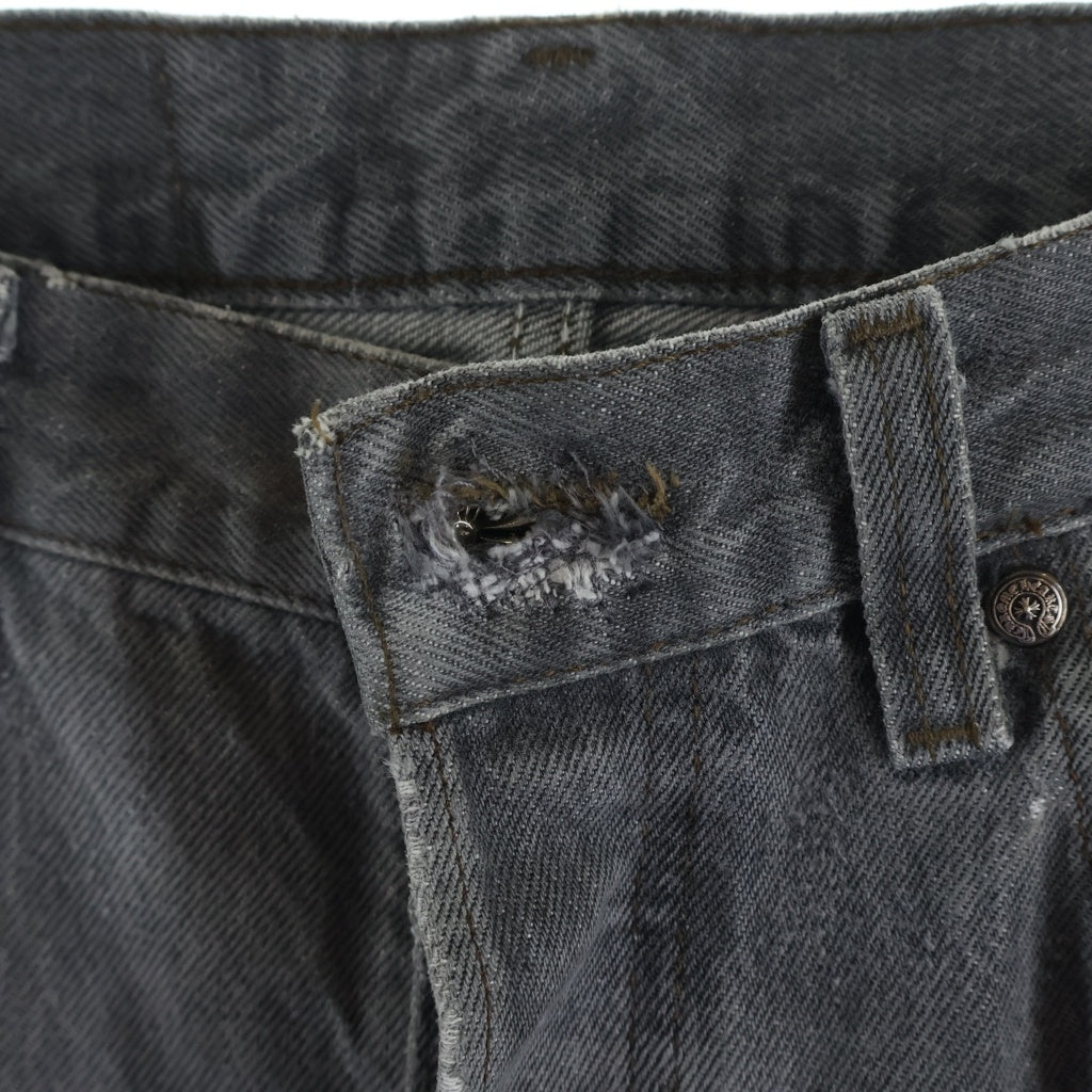 CHROME HEARTS(クロムハーツ) STENCIL DENIM/ステンシル ペイントデザインクロスパッチ付き501デニムパンツ